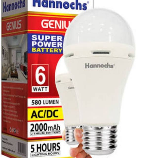 Lampu led emergency 6w hannoch