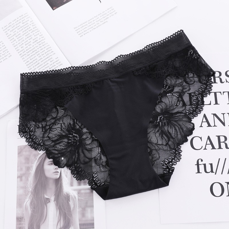 Celana Dalam Seksi Renda Tanpa Jejak Bernapas Fashion Wanita Celana