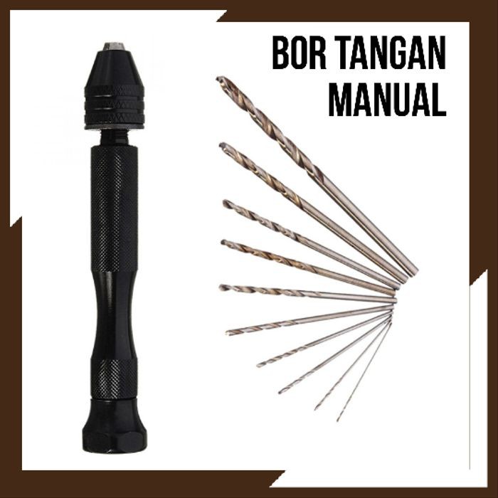 Order Langsung Bor Tangan Manual dengan 10 Mata Bor Kerajinan PCB kayu Murah