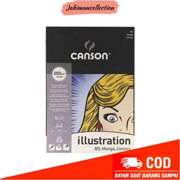 

✨ BISA COD ✨ CANSON Illustration BD, Manga, Comics - Extra Blanc A4