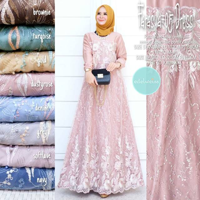 Gamis Kondangan Super Jumbo xxxl Ld 130cm Farasya Dress #95 Gamis Brukat Jumbo Gamis Lebaran Terbaru Dress Muslimah Gaun Pesta Gamis Seragam Pernikahan Outfit Bridesmaid Gamis Broklat Jumbo Wanita xxxl Outfit Kondangan Wedding Dresses Modern Warna Rose