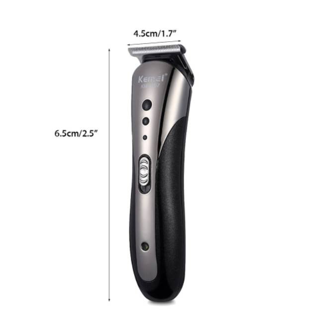 GS8 Alat Cukur Elektrik Hair Trimmer Shaver Rechargeable KM-1407 Kemei KM1407 Black