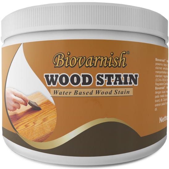 Cat Plitur Kayu Kecil Woodstain Politur Waterbased | Biovarnish Wood Stain 400gr