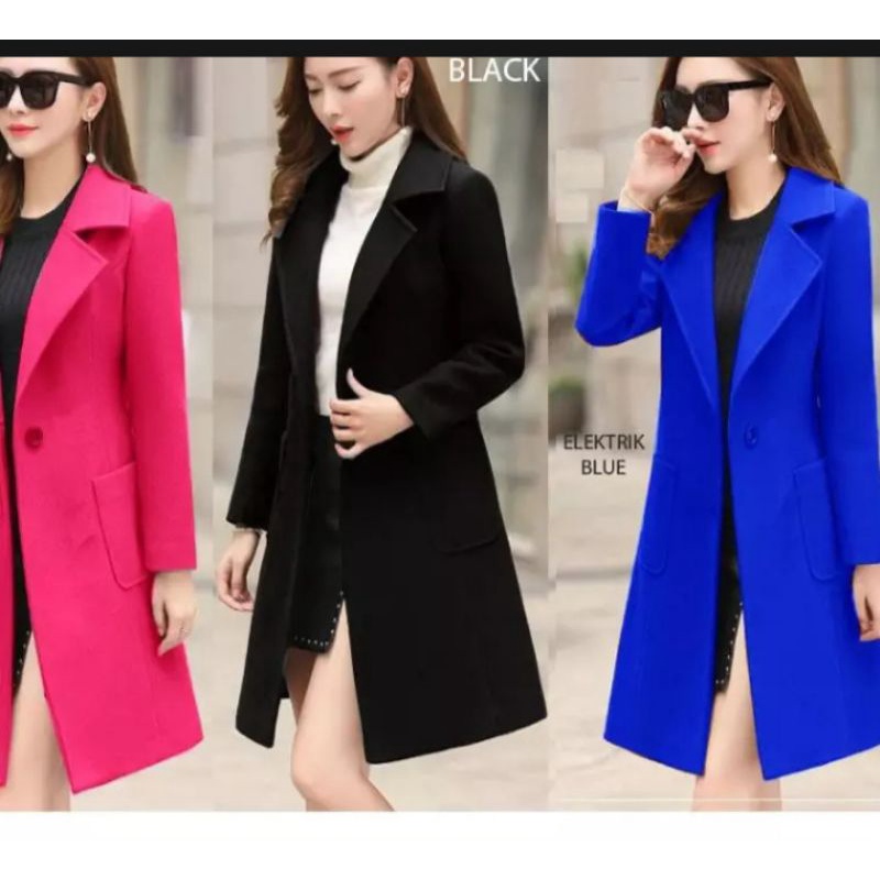Blazer Long Coat Wanita Panjang/Blazer Long Coat Wanita Korea
