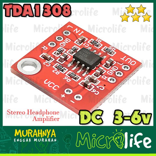 Stereo Headphone Amplifier Board TDA1308 DC 3-6V Module