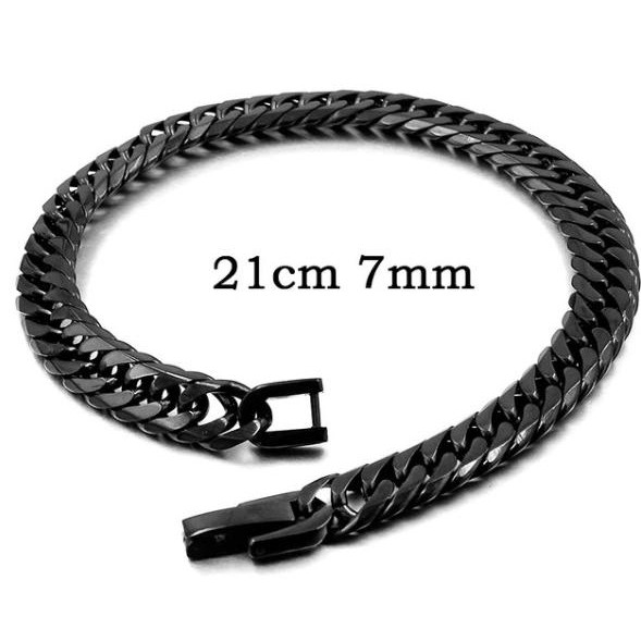 GELANG PRIA STAINLESS STEEL BLACK