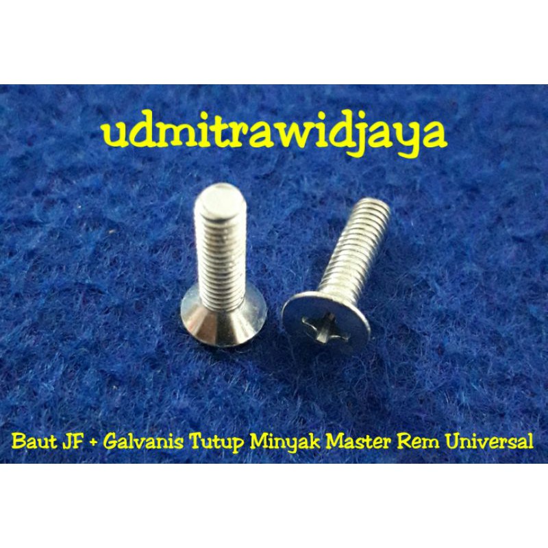 Baut L Stainless Baja Galvanis Tutup Minyak Rem Master Rem Universal 1set isi 2biji baut SS VARIASI