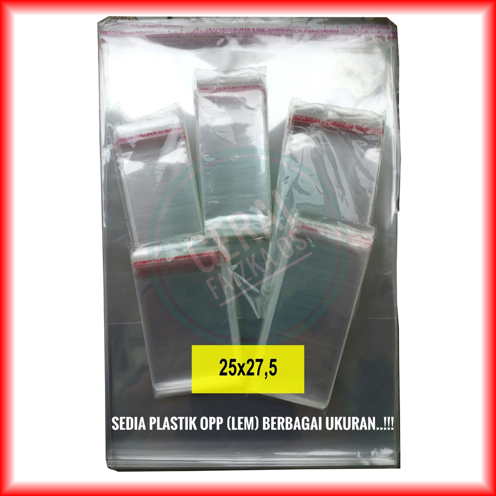 PLASTIK OPP SINGLE SEAL 25X27,5 | 33 MICRON