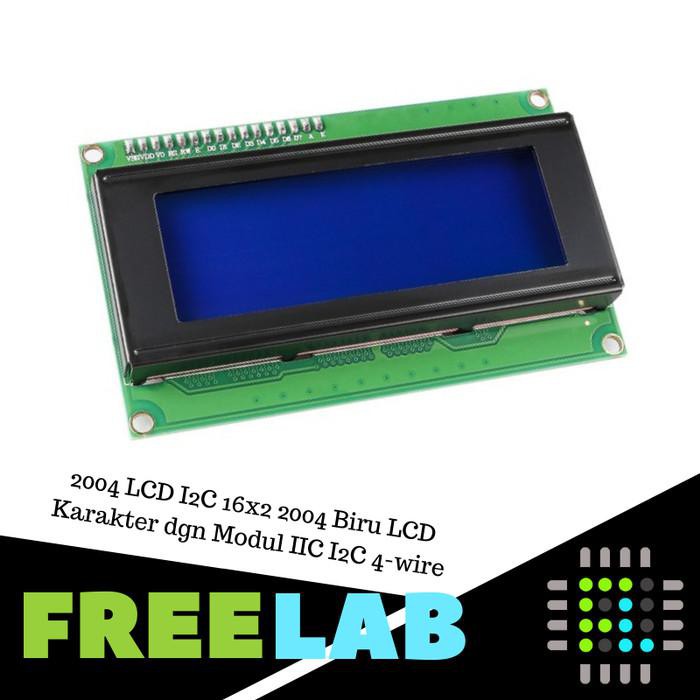 2004 LCD I2C 20x4 2004 Biru LCD Karakter dengan Modul IIC I2C 4-wire