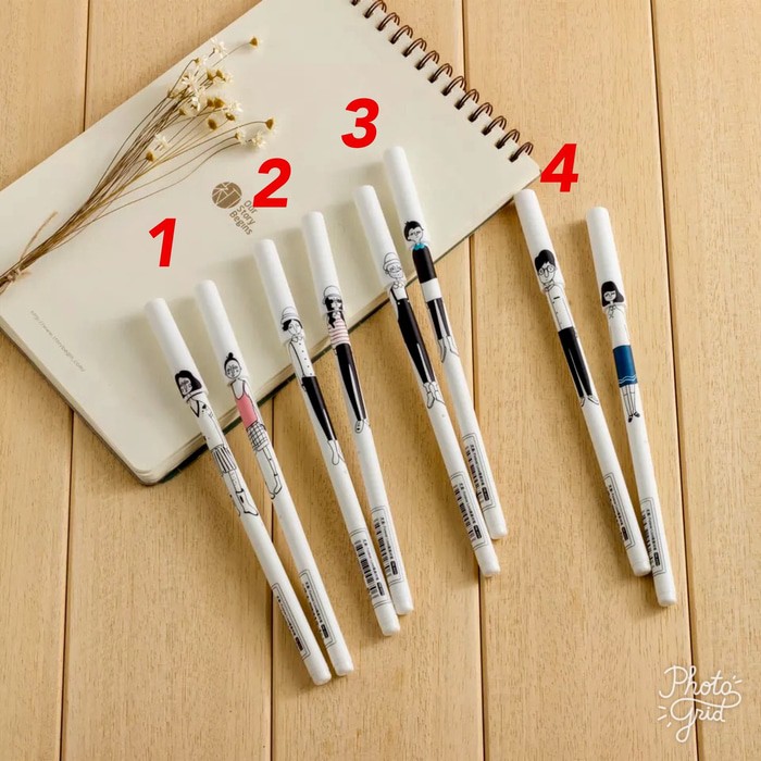 

SALE!!! TERLARIS!!! Pulpen Gel Set Couple Black&White UNIK