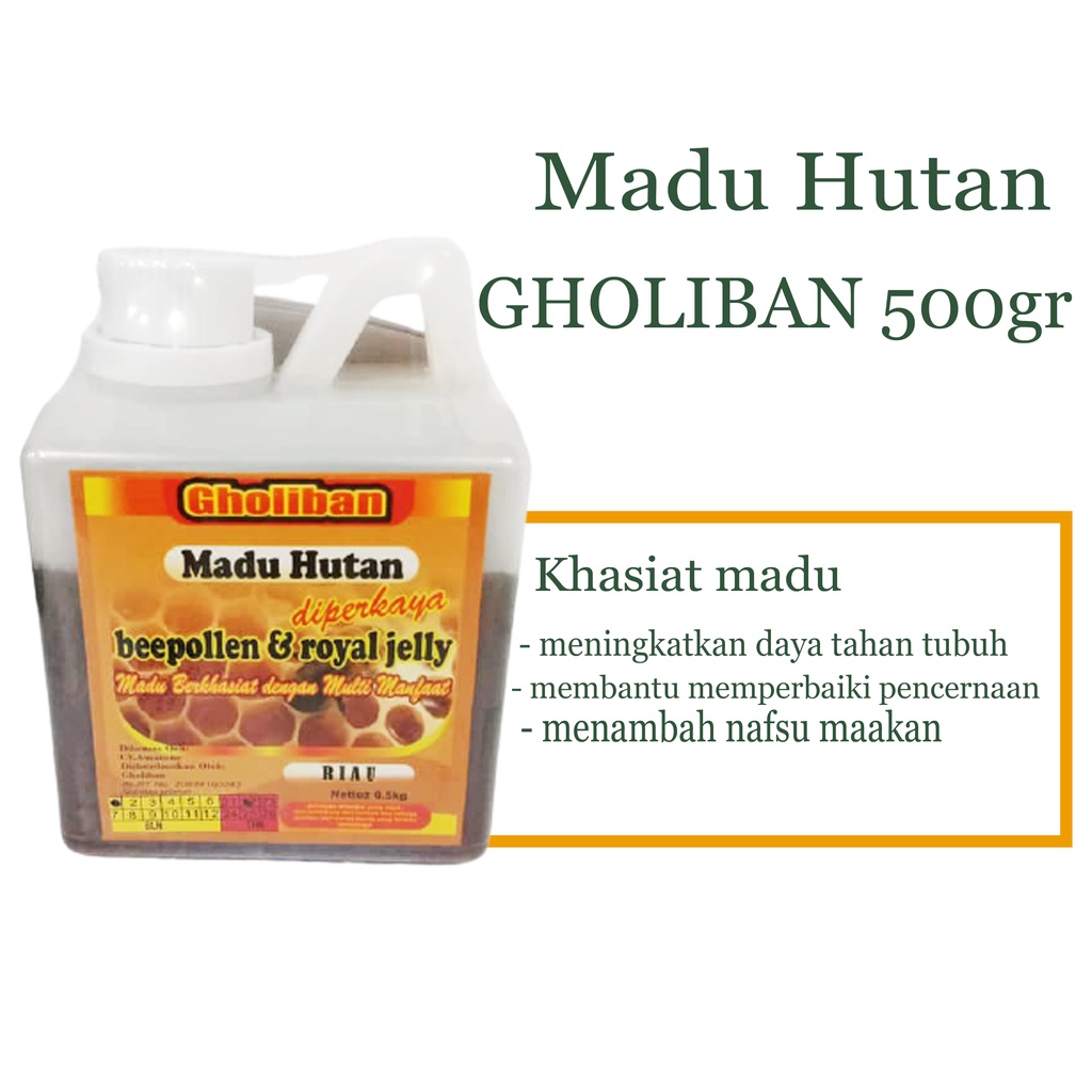 Madu Gholiban Kalimantan/Riau Beepolen &amp; Toyal Jelly 500gr