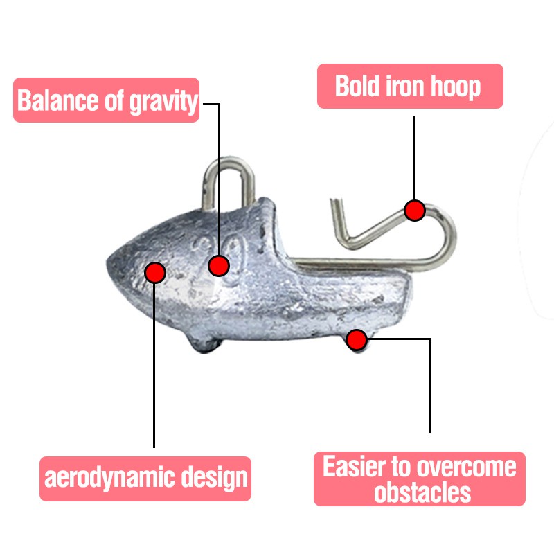 10pcs Timbal Pemberat Umpan Pancing Multifungsi