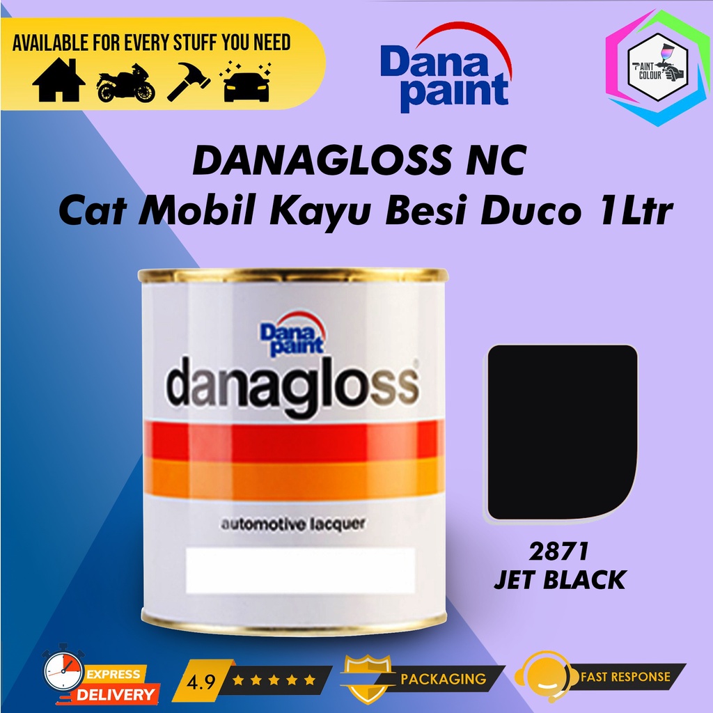 DANAGLOSS 2871 Jet Black - Cat Mobil Kayu Besi Duco