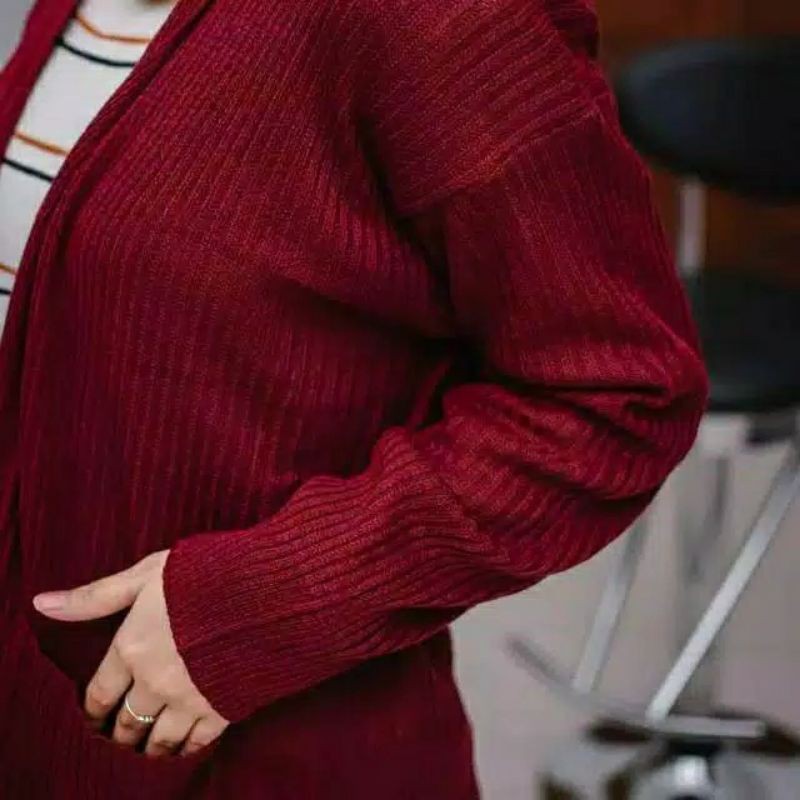 DISCON!!CARDIGAN RAJUT WANITA /LONG CARDIGAn BELLE /CardIgan Oversize /Cardigan Outer wanita /discon-7