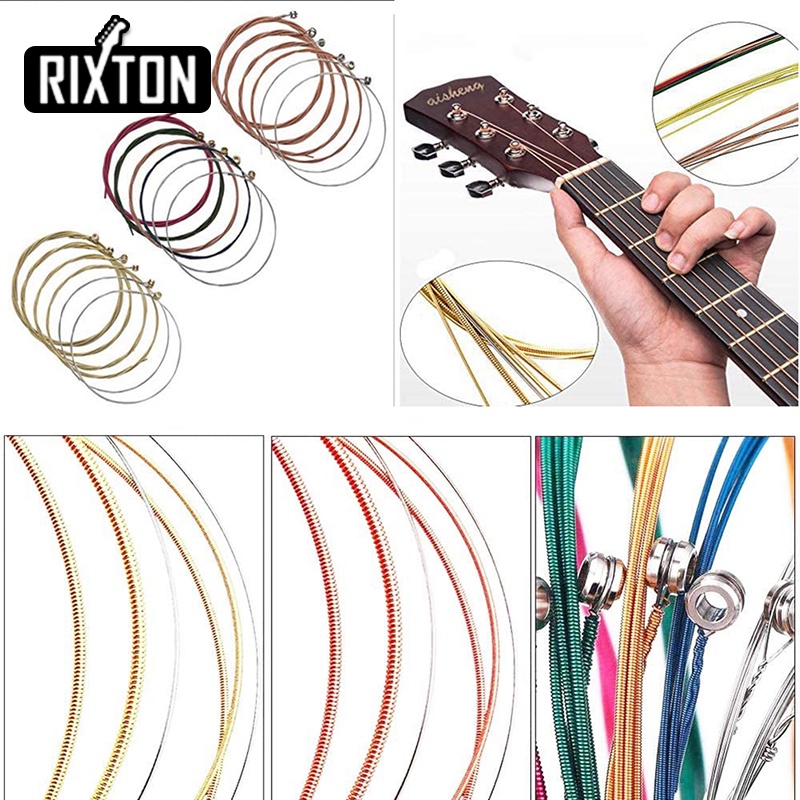 Rixton Alat Gitar Mengubah Kit 65 Pcs Strings Pick Capo Winder &amp; Cutter Tuner Aksesoris String Kit