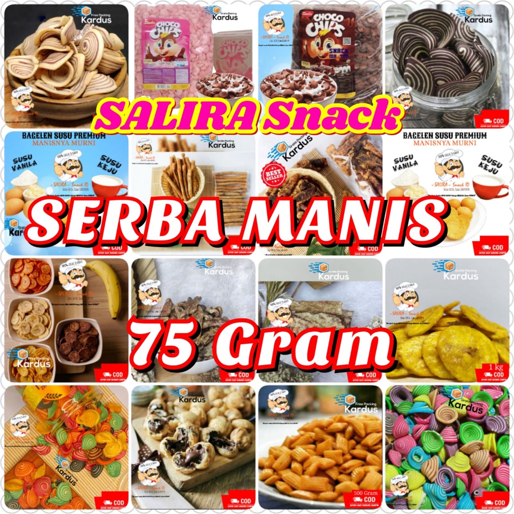 

[75g] SERBA MANIS | SALIRA SNACK ANEKA MAKANAN RINGAN | jajanan MURAH RASA DIJAMIN NAGIH BISA COD