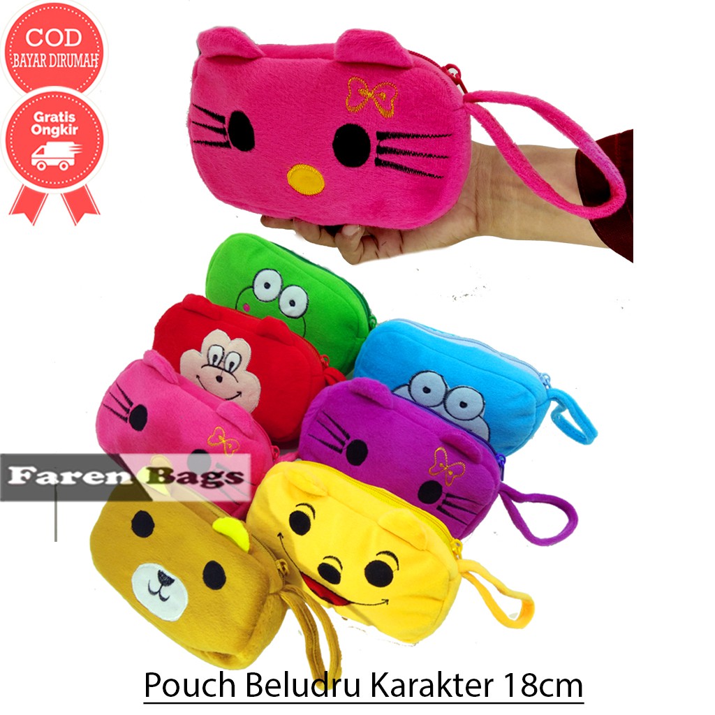 Tempat pencil dompet Karakter/Ziper Pouch Kosmetik Motif/pouch dompet serbaguna Lucu karakter