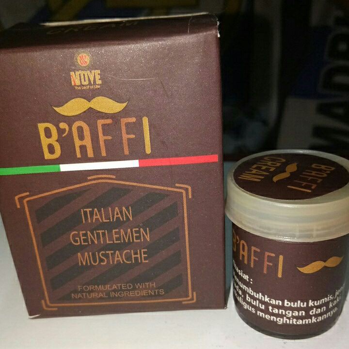 [BISA COD] Baffi Cream Original Obat Minyak Penumbuh Pelebat Dan Penebal Jambang Brewok Kumis Jenggot BPOM