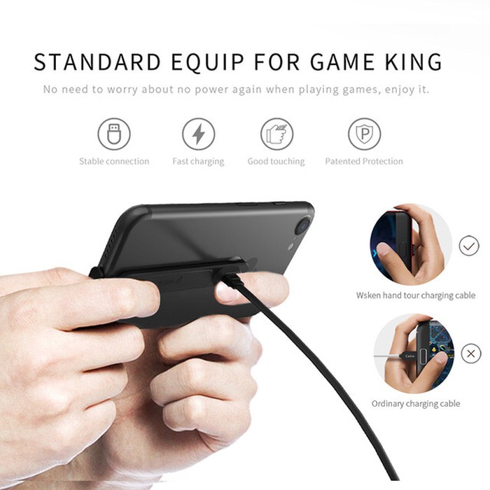 Wsken Gaming Cable Support Fast Charging Microusb Android 2 m