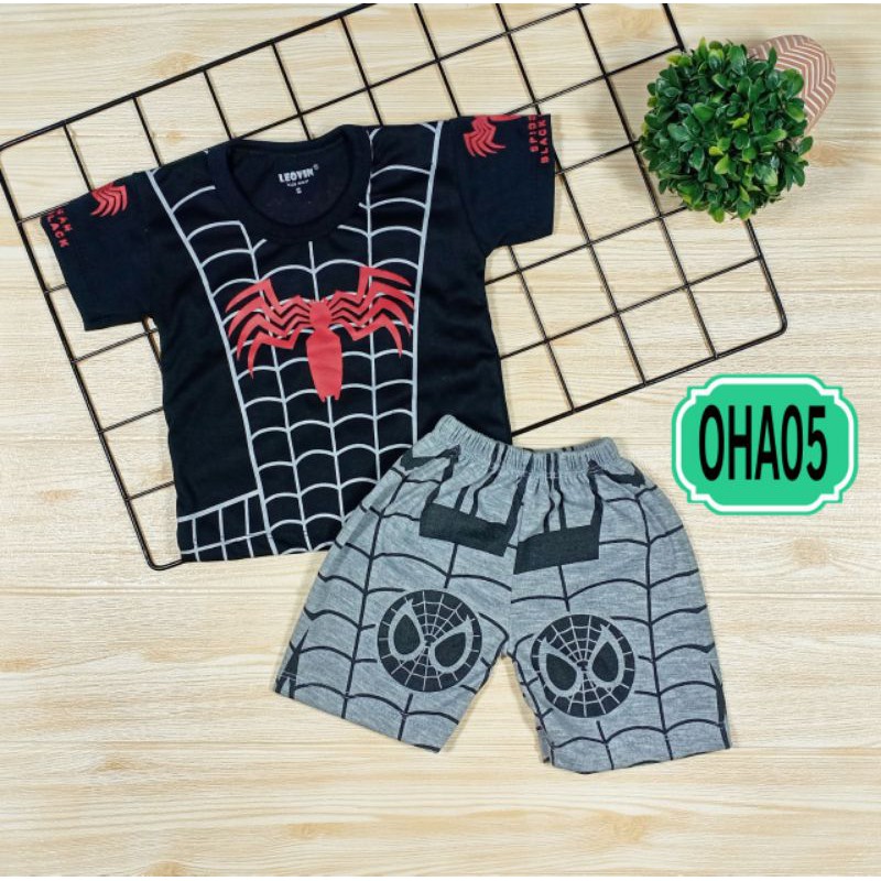 Arno Kids Baju Bayi Setelan Kaos Pendek atau Kutung Dan Celana SNI Usia 3 sd 12 Bulan