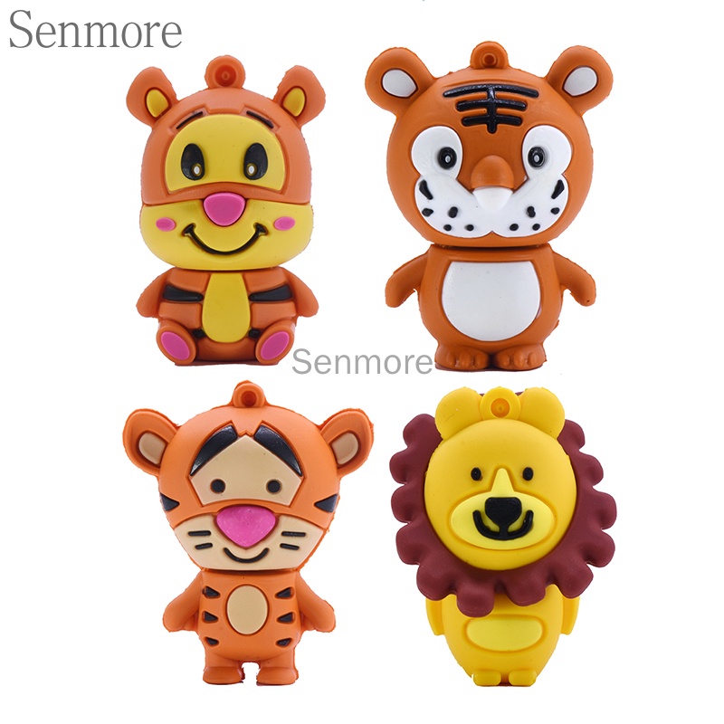 Flashdisk USB 1GB / 8GB / 16GB / 32GB / 64GB / 128GB / 1TB / 2TB Bentuk Kartun Harimau Lucu