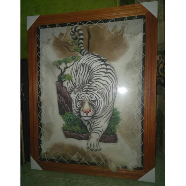 KALIGRAFI KULIT ASLI LUKIS &quot; KULIT UTUH SUPER BESARR&quot; 80X110 / 80X120