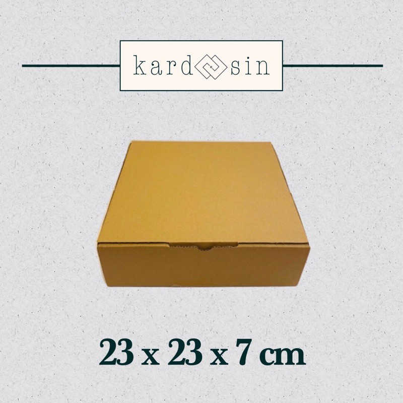

KARDUS PIZZA BOX COKLAT PACKAGING POLOS / CUSTOM SABLON KUE DONAT BAJU PIYAMA DIE CUT UK 23X23X7 CM
