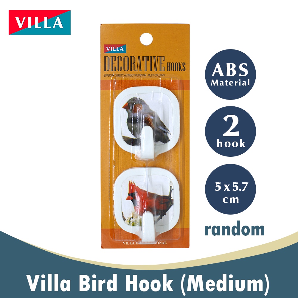 KtmStore Villa Bird Hook Medium 1013 Bunga Gantungan baju Kail Tempel 2201-1013