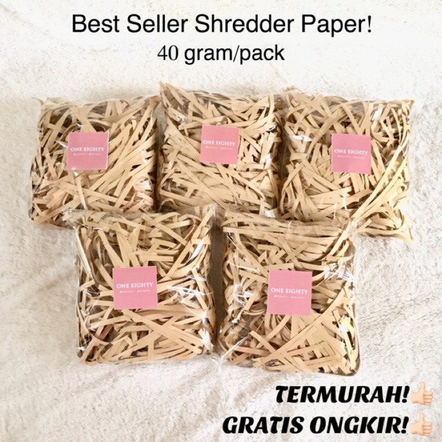 

Shredded paper 40gr kertas coklat isi hadiah kertas strip coklat Kertas Potong Alas Hampers Kertas Cacah Kertas Serut