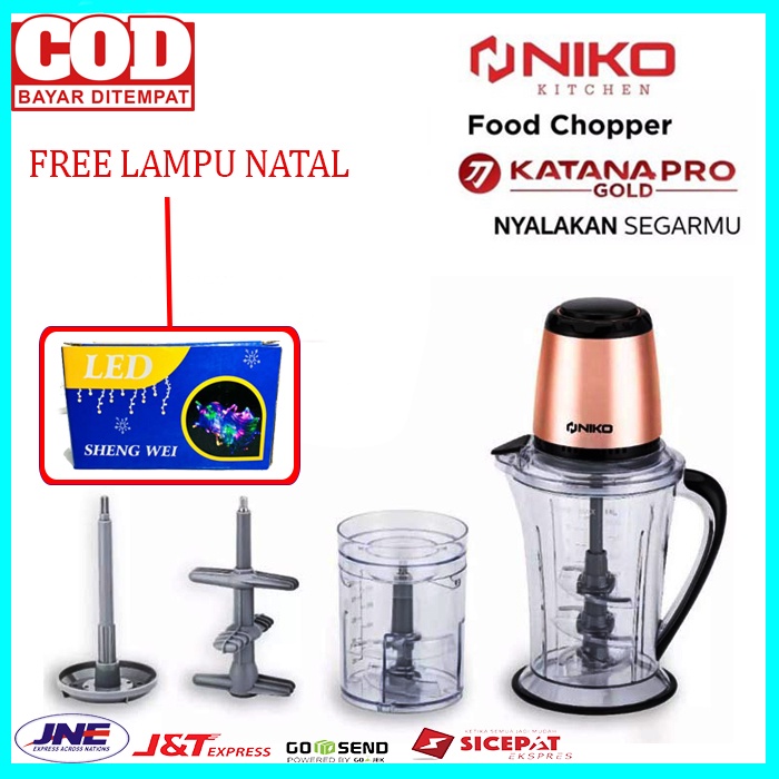 NEW Food Chopper Niko Pro Gold Katana Magic Chopper 2,5 Liter Jumbo 350 Watt [ free lampu NATAL  ]