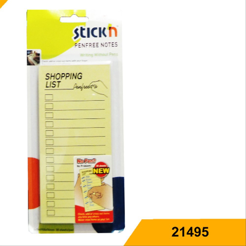 

Sticky Note Hopax Penfree Notes 21495 Shopping List 150x76 mm Sticky Note Memo Belanja HOT SALE