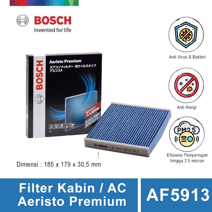 Bosch Aeristo Premium AP-H06 Filter Kabin Filter AC Anti Virus dan Anti Bakteri Mobil Avanza 2012 Xe