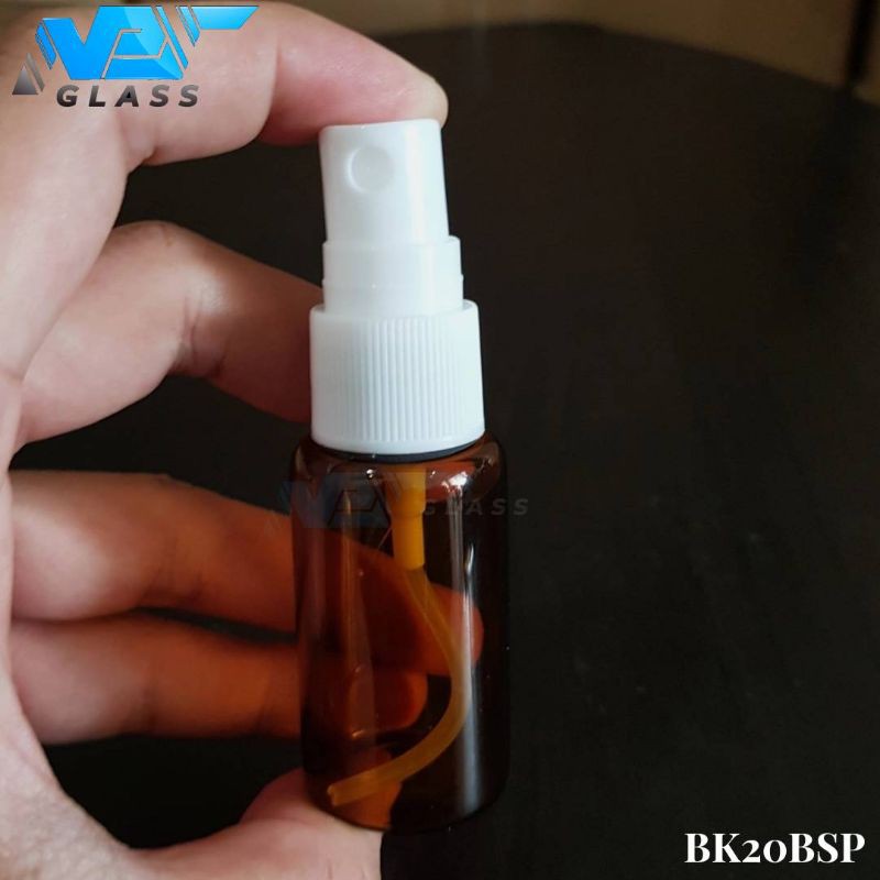 botol spray 20ml kaca coklat / amber / botol kaca 20ml tutup spray