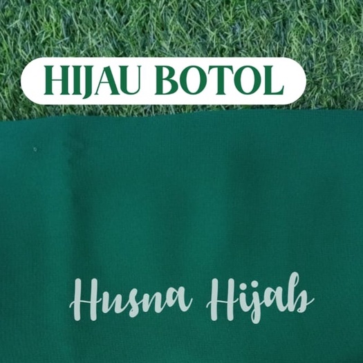 [HUSNA HIJAB] Bros Pita Besar Manik Ecer Bahan Wolfis / Bros Pita-Hijau Botol