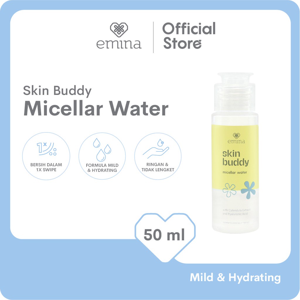 Emina Skin Buddy Micellar Water - Pembersih Wajah Melembabkan BISA COD