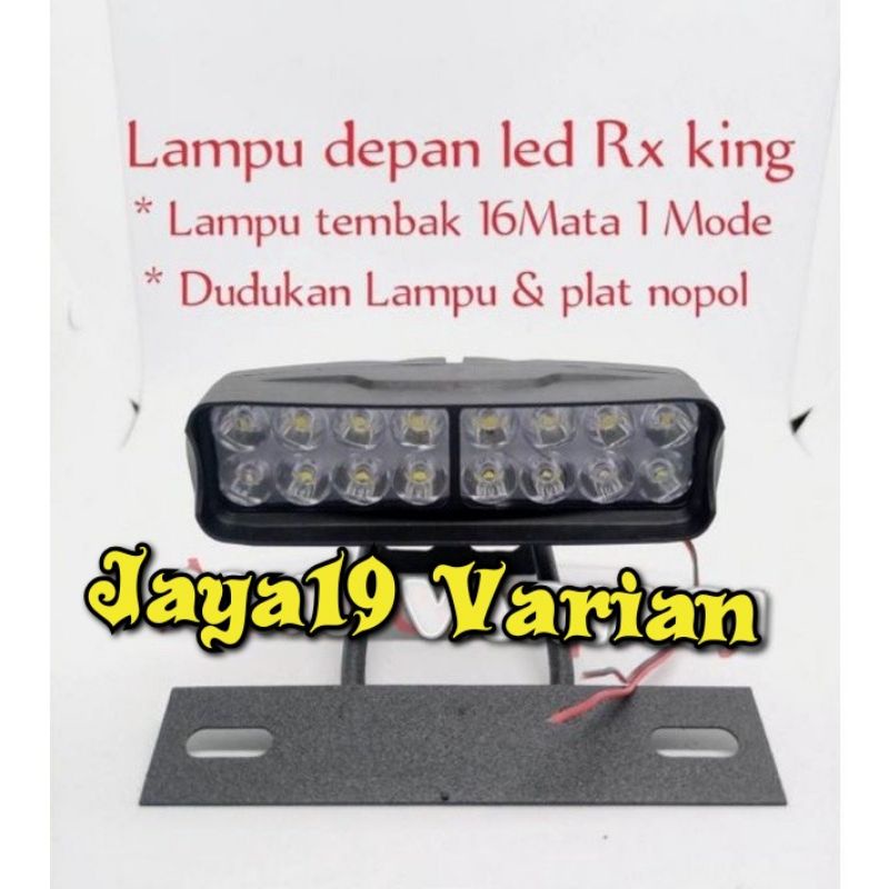 Paket 2 in 1 Lampu Tembak Led Rx King / Lampu Tembak Depan Led Rx King 12 Mata + Breket Plat /  Lampu Tembak Led 12 Mata Universal RXK RXS RXZ RXKING