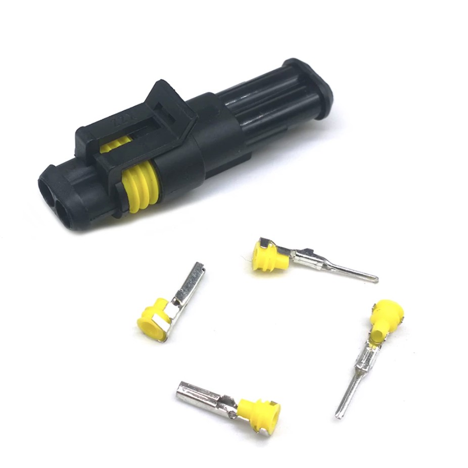 Socket Waterproof 2p Mobil Motor Lampu HID Soket Anti Air 2 pin konektor