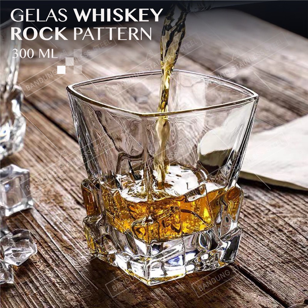 Gelas Whiskey Glass Kaca Whisky On The Rocks Air Minum beer bir vodka cangkir old fashion