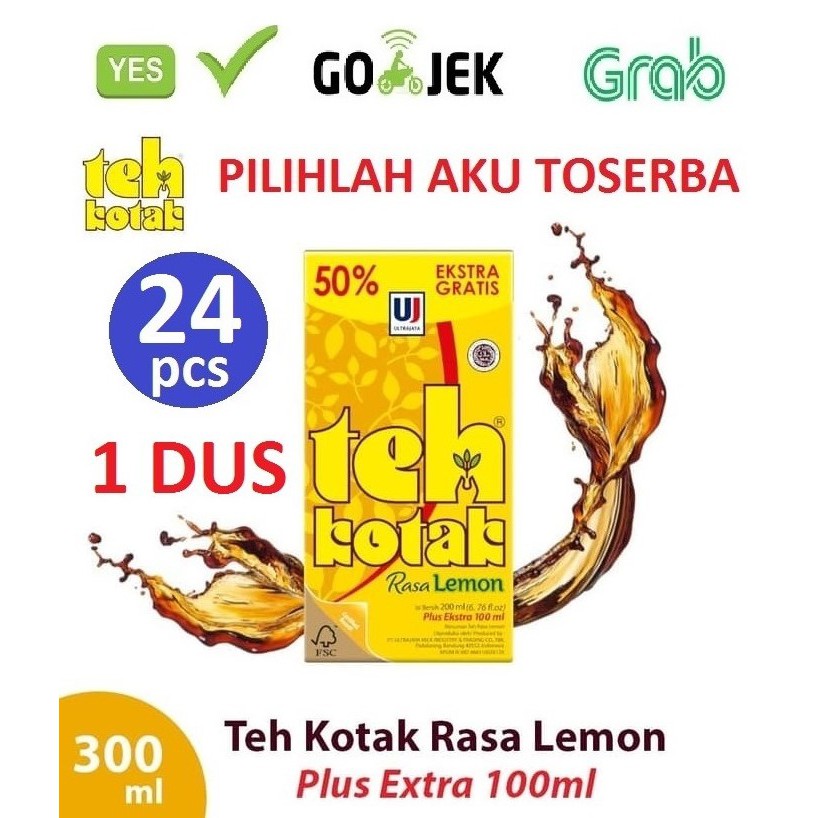 TEH KOTAK ULTRA RASA LEMON 300 ml ( HARGA 1 DUS ISI 24 PCS )