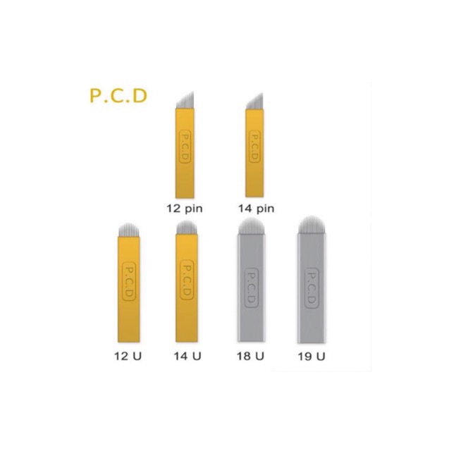 MICROBLADING Manual Jarum Needle Sulam Alis Shading Misty Powder Blade PCD 12 / 14 / U Pin - satuan