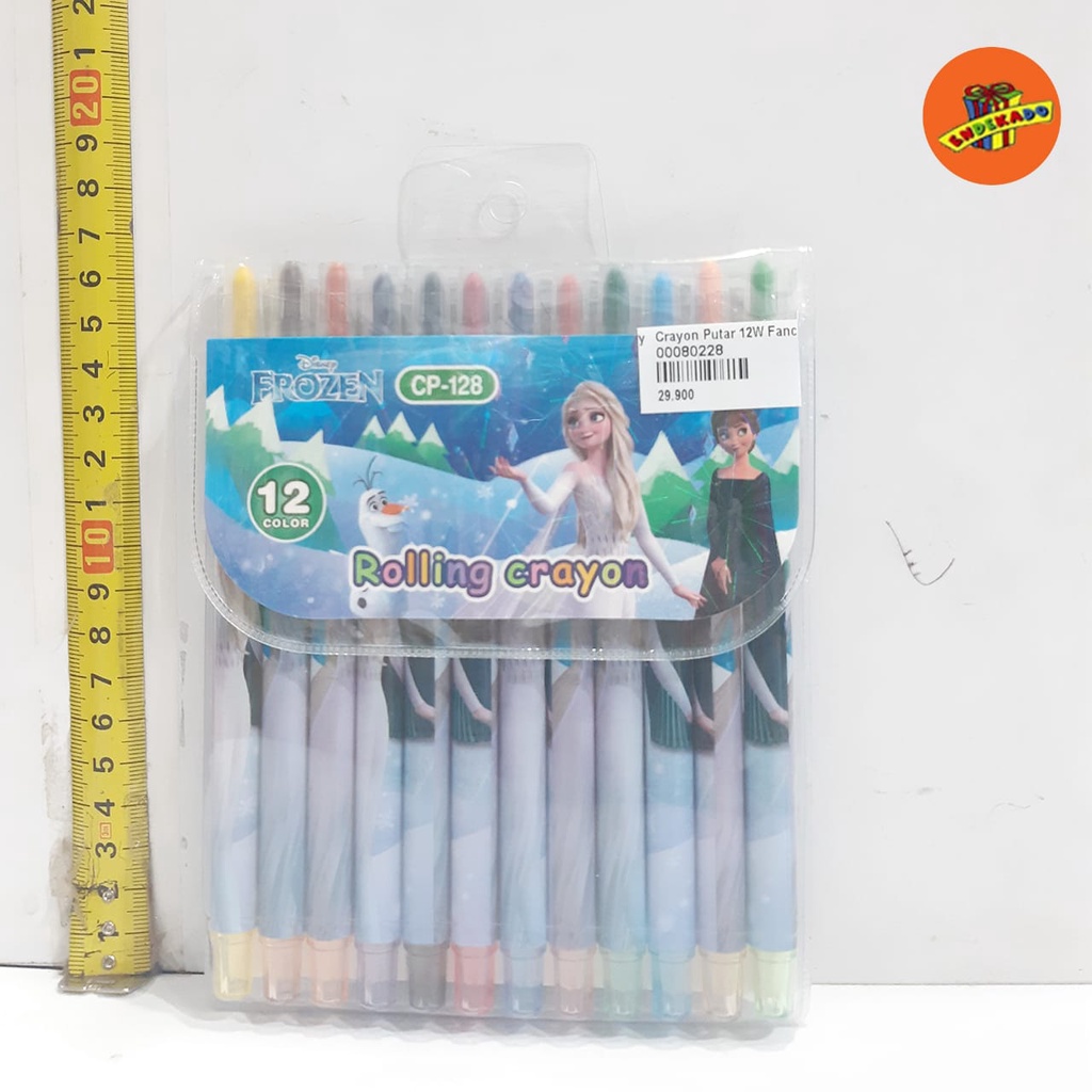 Rolling Crayon Krayon Putar Karakter Sedang 12pc