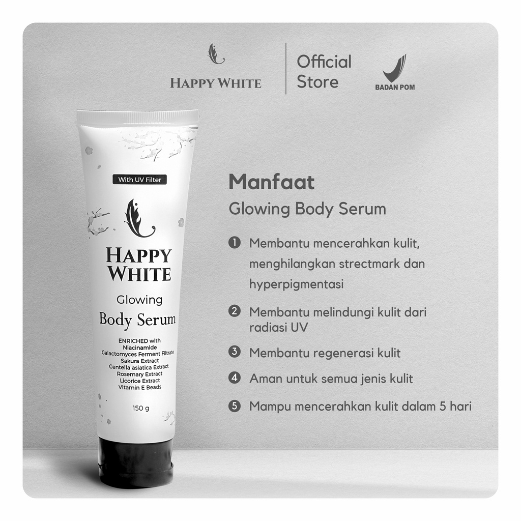 Happy White Glowing Body Serum 150gram