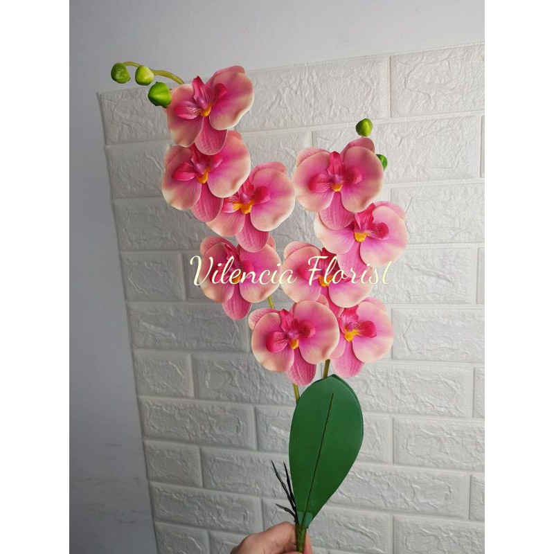 BUNGA ANGGREK ARTIFICIAL LATEX PALSU IMITASI HIAS DEKORASI/ARTIFICIAL FLOWER ORCHID LATEX 3D