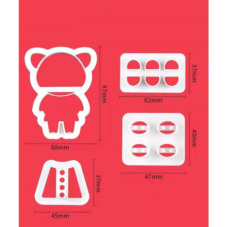 Cookie Cutter Animal Set Cetakan Biskuit Hewan Kue Kering Motif Piggy