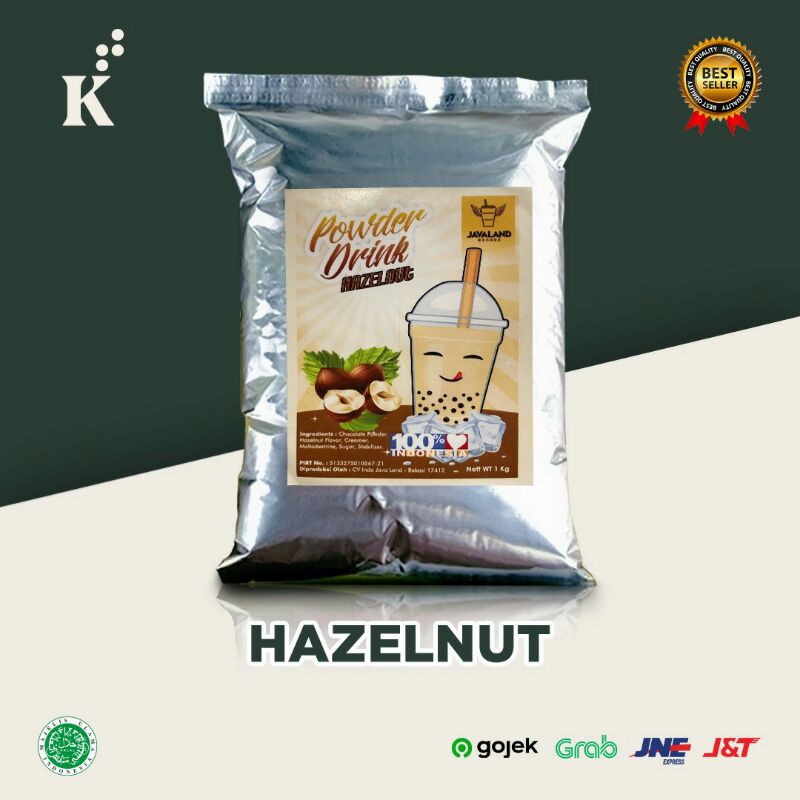 Bubuk Minuman Bubble Powder Drink Hazelnut ORIGINAL Javaland 1kg