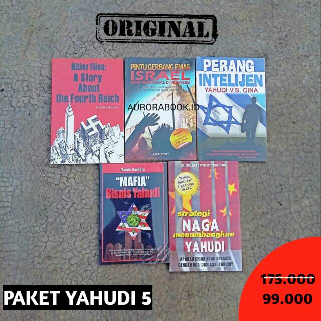 PAKET BUKU YAHUDI 5 BUKU MAFIA BISNIS YAHUDI PINTU  