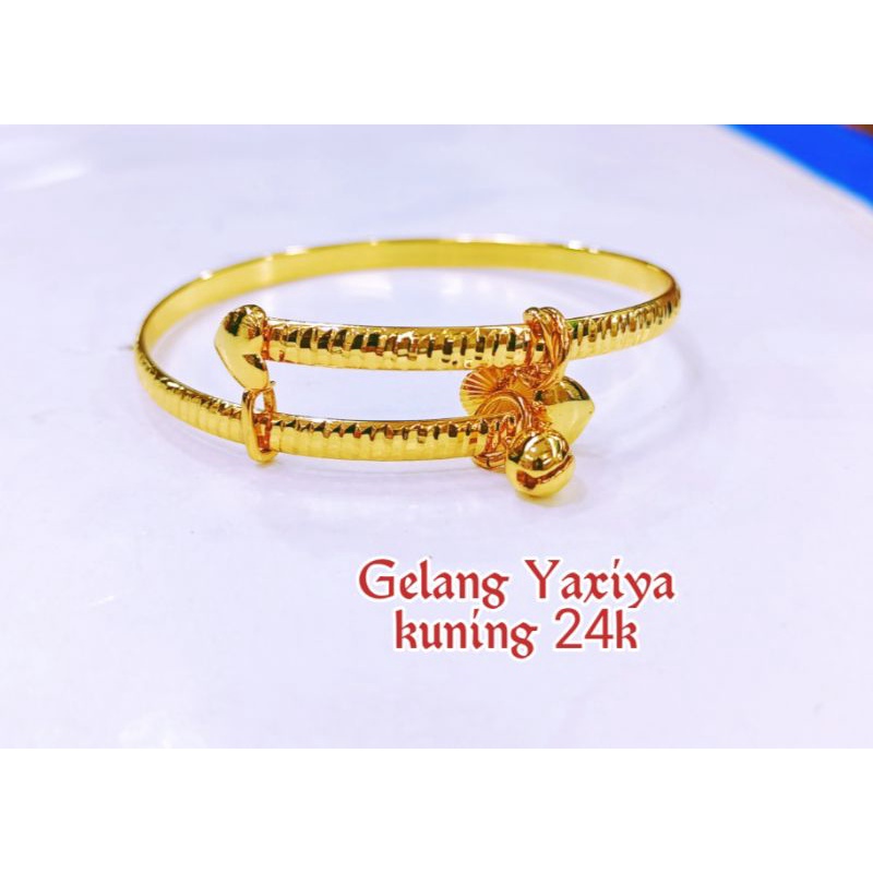 ✓GELANG FLEKSIBEL KUNING 24K/GELANG ANTI KARAT KUALITAS PREMIUM