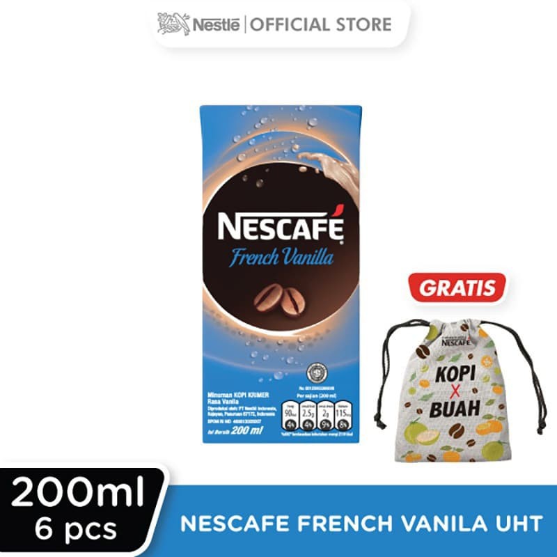 

PROMO NESCAFÃ‰ FRENCH VANILLA UHT 200ML 6 PCS GRATIS POUCH TERMURAH