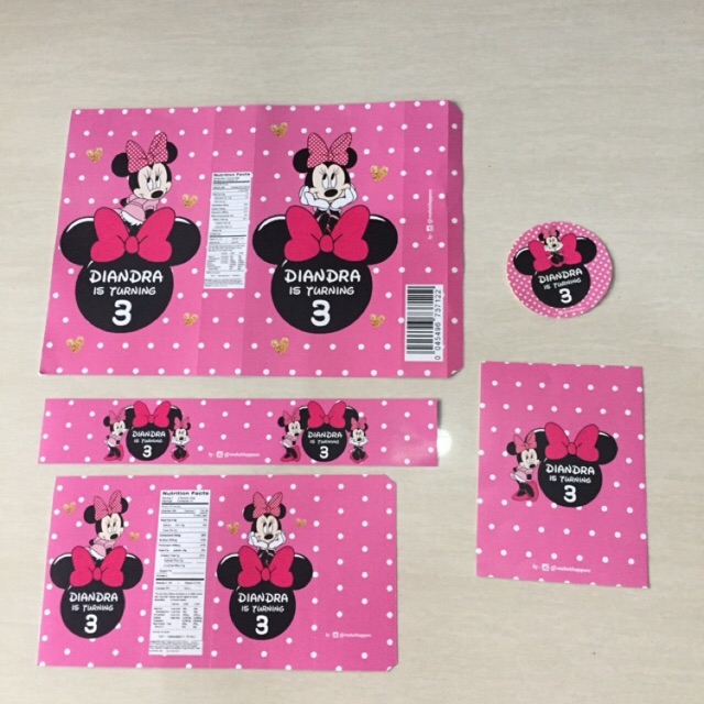 

Label mickey minnie mouse