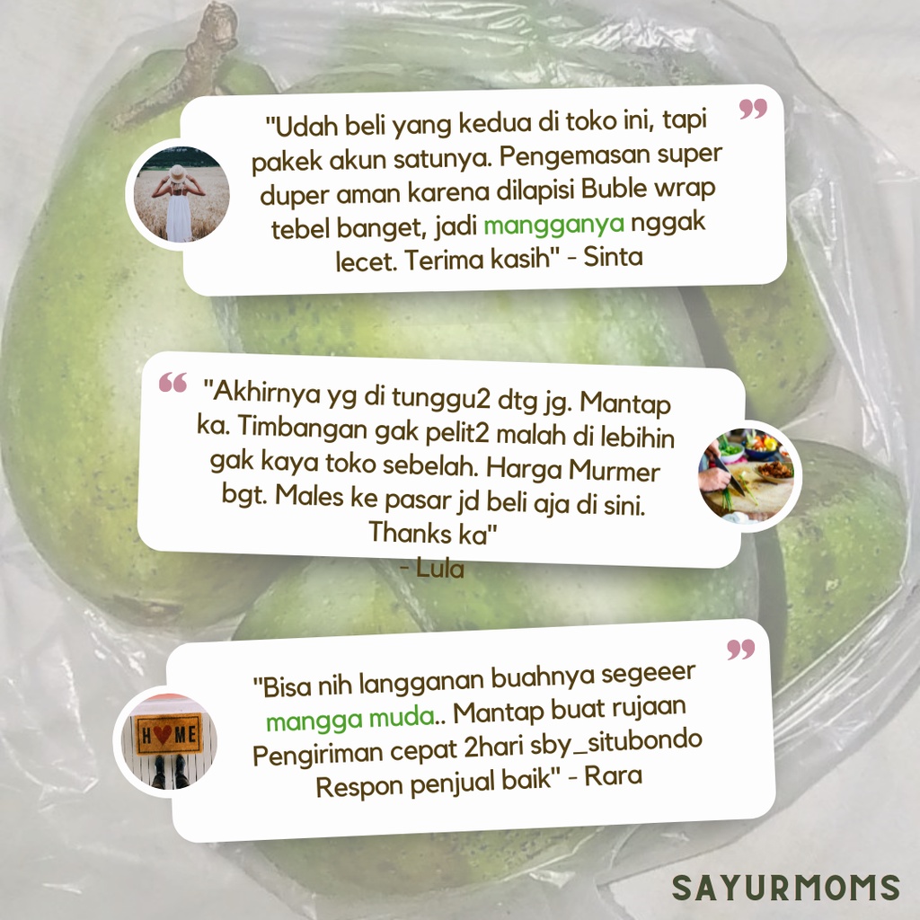 Mangga Muda Mentah - Buah Segar Surabaya (makanan rujak, cemilan ibu hamil)